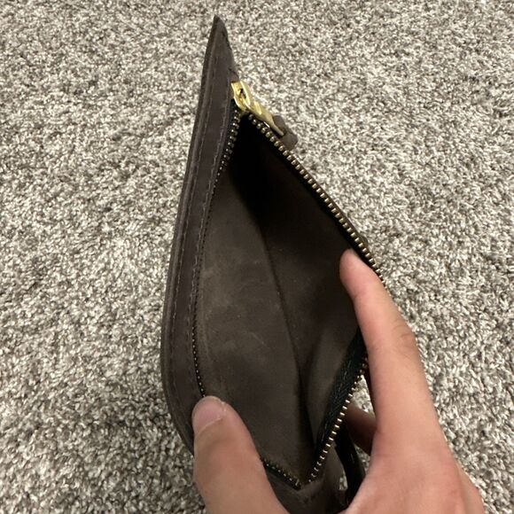 Portland Leather Goods Adriana Gray Leather Wristlet/Pouch - Picture 5 of 6